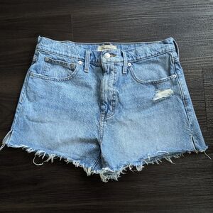 Madewell Relaxed Denim Shorts Size 28 Light Wash 100% Cotton